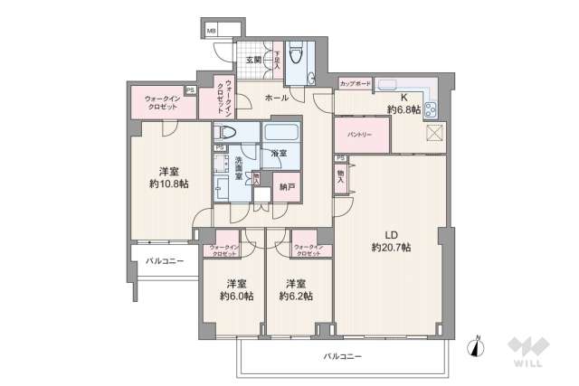 パークコート山王:間取り図面