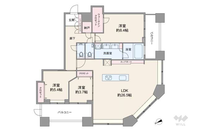 芝浦アイランドケープタワー:間取り図面