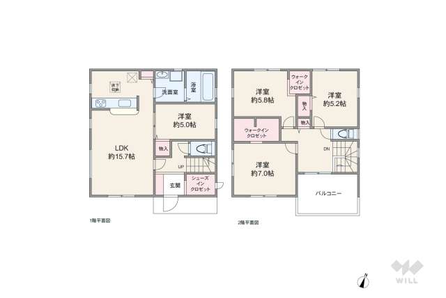 春日井市上田楽町 一戸建て:間取り図面
