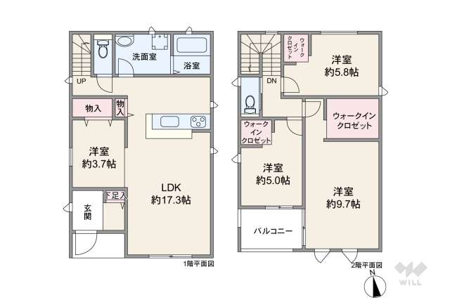 春日井市町屋町 一戸建て:間取り図面