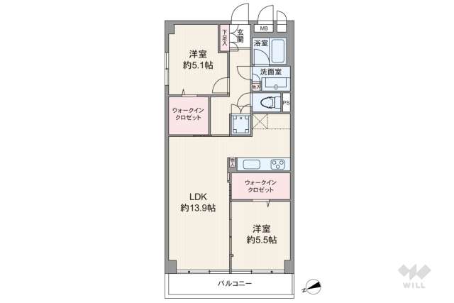 中崎コーポ:間取り図面