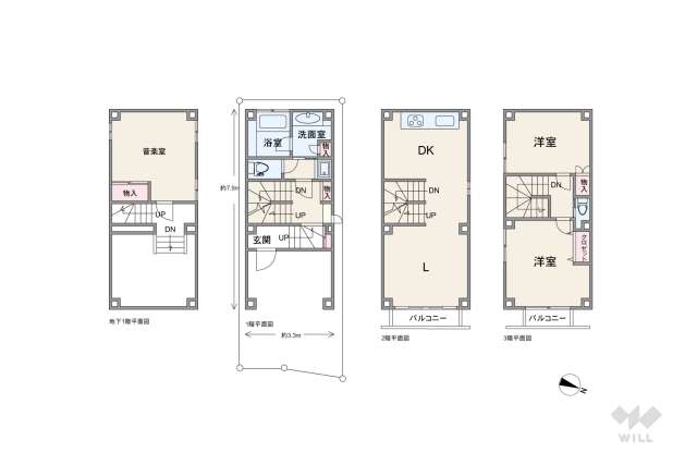 大田区北千束2丁目 一戸建て:間取り図面