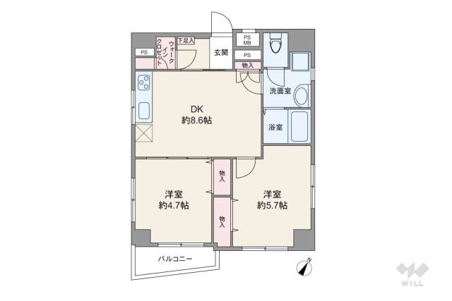 ハピーハイツ入谷:間取り図面