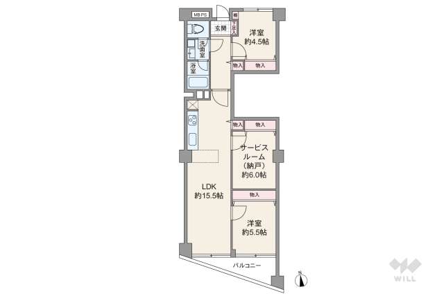 川口グレースマンション:間取り図面