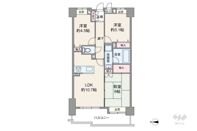 ライオンズプラザ西新井大師:間取り図面
