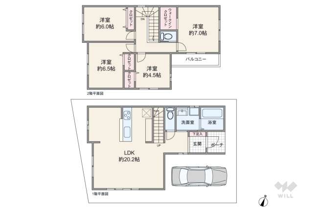 宝塚市山本西2丁目 一戸建て:間取り図面