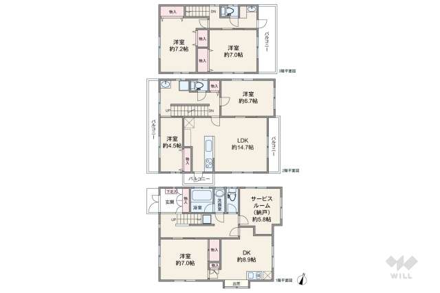 大田区西蒲田4丁目 一戸建て:間取り図面