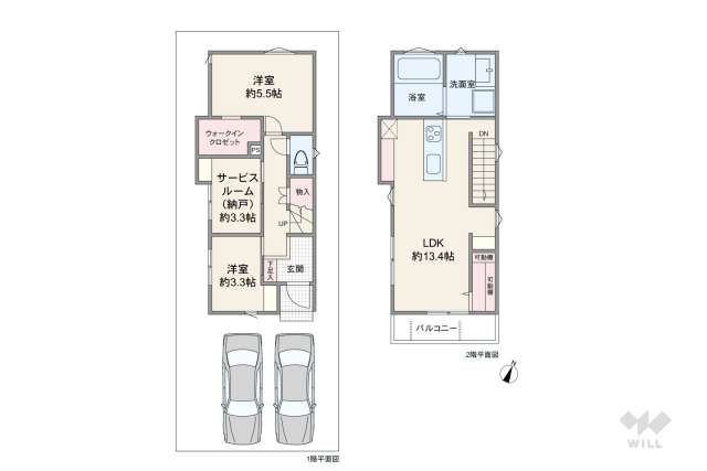 名古屋市昭和区向山町2丁目 一戸建て:間取り図面