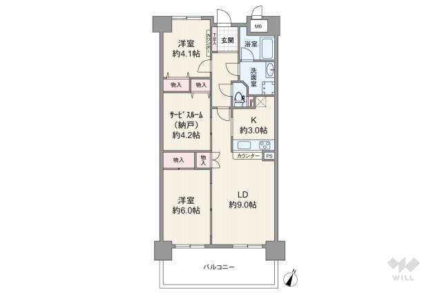 ヒルステージ日吉:間取り図面