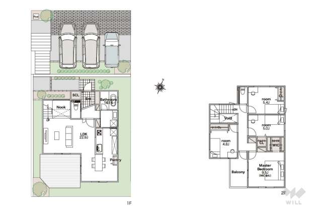 名古屋市守山区小幡北 一戸建て:間取り図面