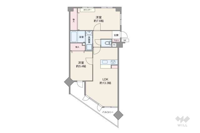 アドリーム梅島:間取り図面