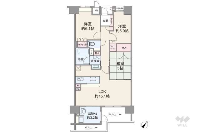 ローレルスクエア豊中アウレリア:間取り図面
