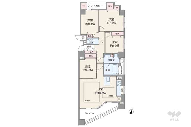 ライオンズマンション清水谷公園:間取り図面