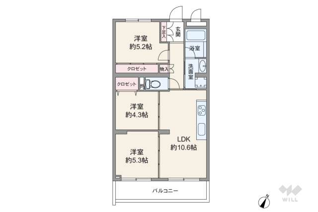 ニューウェルテラス第5日吉:間取り図面