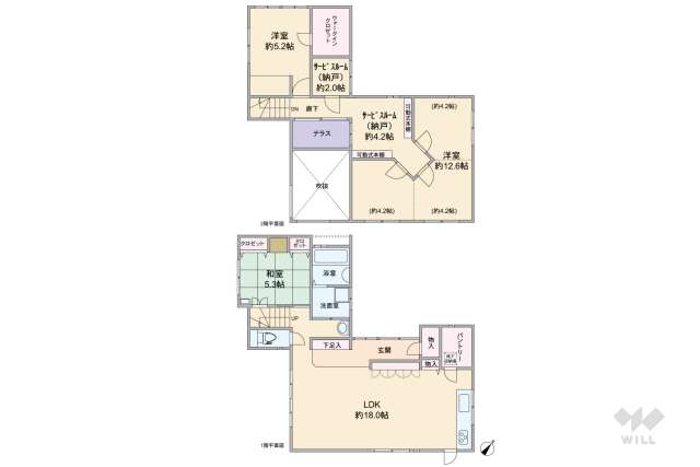 宝塚市山手台東5丁目 一戸建て:間取り図面