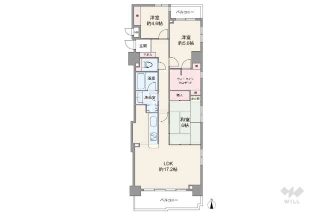 プロクシィロイヤル桜山:間取り図面