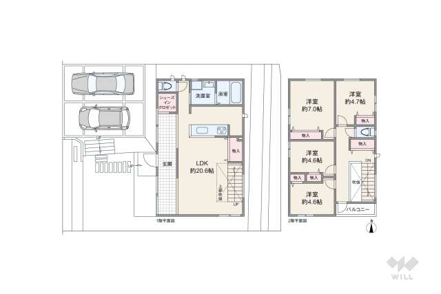宝塚市ふじガ丘 一戸建て:間取り図面