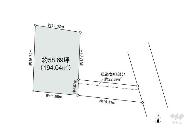 世田谷区奥沢1丁目 土地:間取り図面