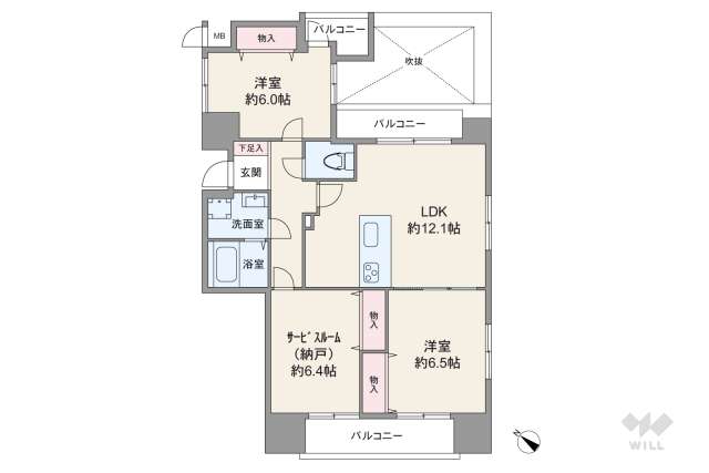 ビバリーハウス王子公園:間取り図面