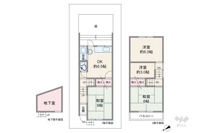 箕面市桜井3丁目 テラスハウス:間取り図面