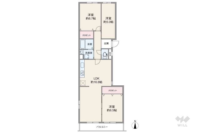 グリーンコーポ江坂第3　:間取り図面