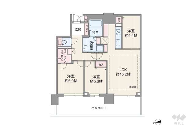 パークシティ中央湊ザタワー:間取り図面
