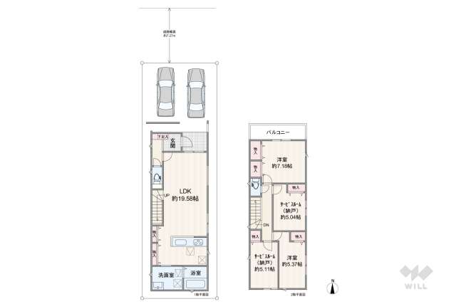 名古屋市西区貝田町1丁目 一戸建て:間取り図面