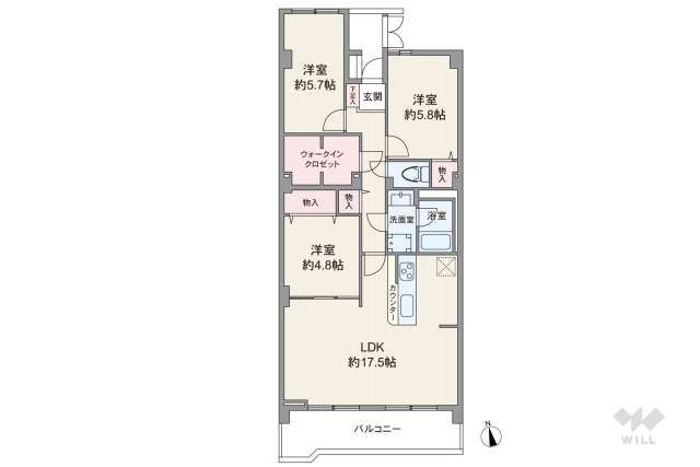 上前津サンハイツ:間取り図面