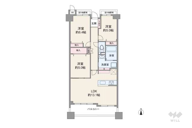 ジークレフ西宮武庫川館オリーブ館:間取り図面