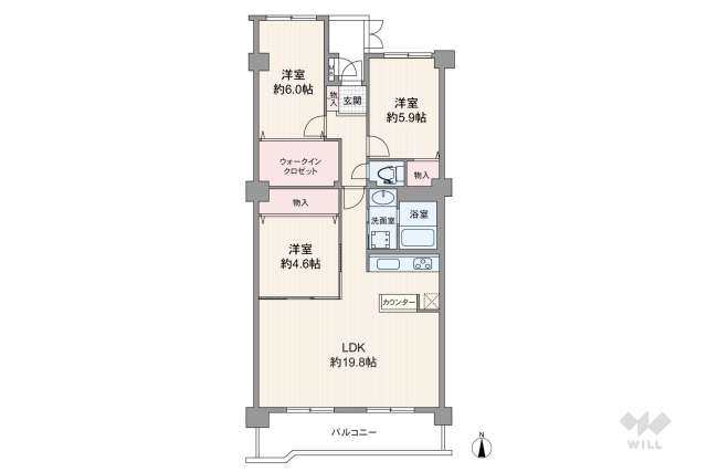 上前津サンハイツ:間取り図面