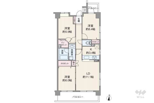セラード池上:間取り図面