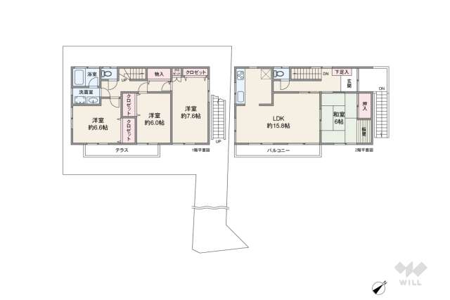 世田谷区松原6丁目 一戸建て:間取り図面