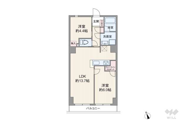セザール北綾瀬:間取り図面