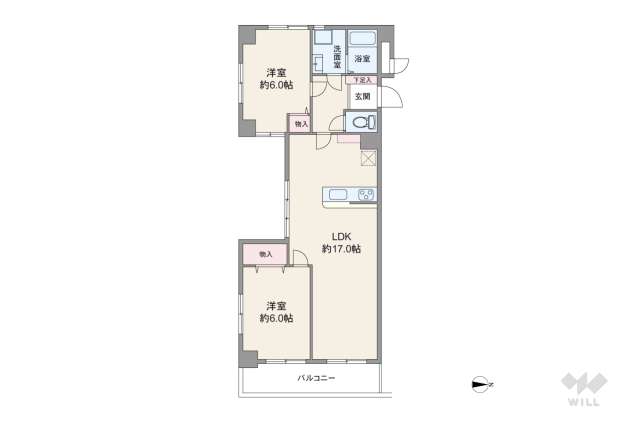 シャンブル東山:間取り図面