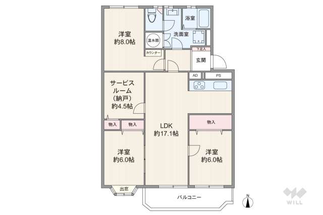 幸心東住宅1号棟:間取り図面