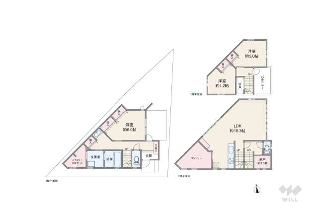 西宮市堤町 一戸建て:間取り図面