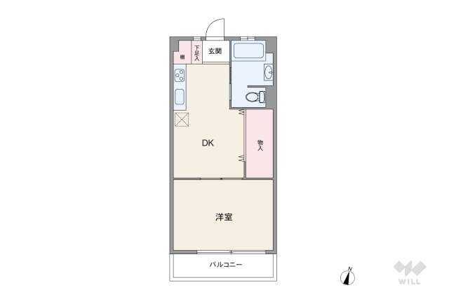 自由ヶ丘第七コーポ:間取り図面