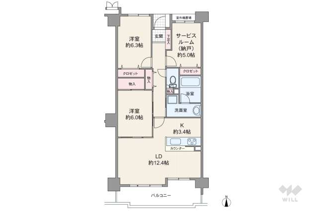 グランコート亀島:間取り図面