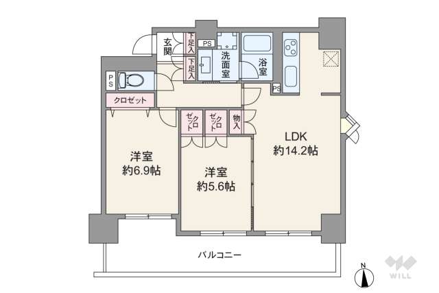 ヴェルアージュ亀有:間取り図面