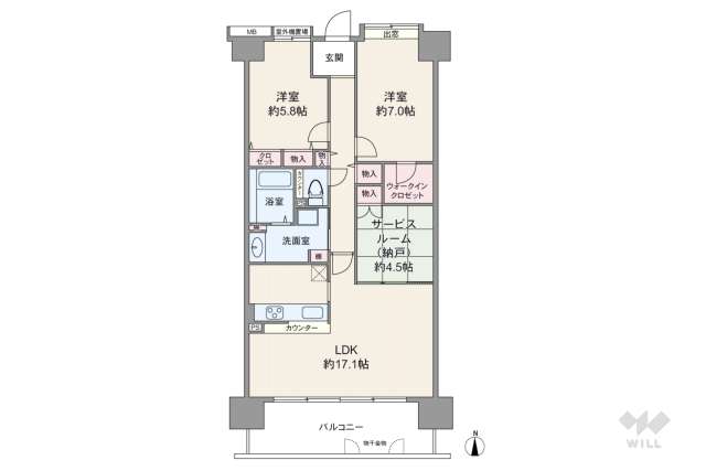 セルヴィオ3番館:間取り図面