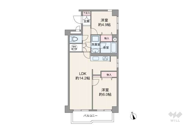 金山レックスマンション:間取り図面