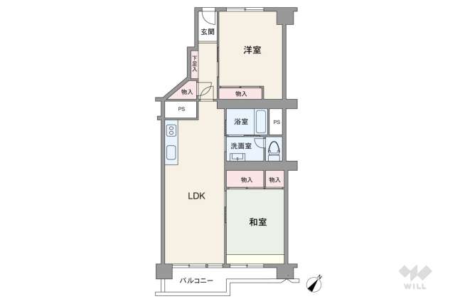 馬事公苑前ハイム2号棟:間取り図面