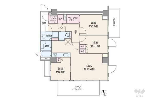 ピアース四谷Hills:間取り図面