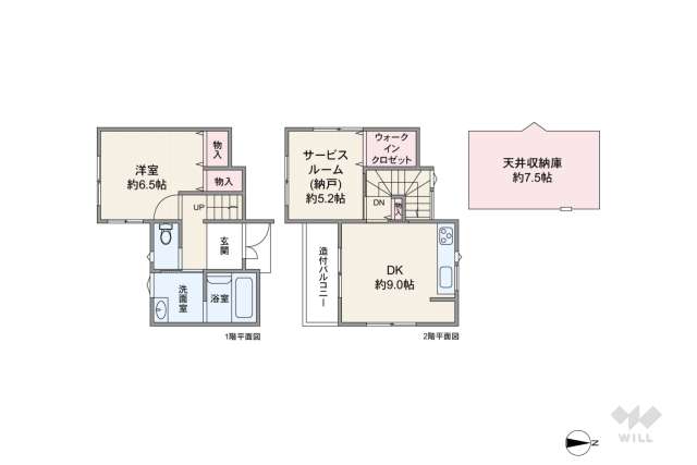 尼崎市上ノ島町2丁目 一戸建て:間取り図面