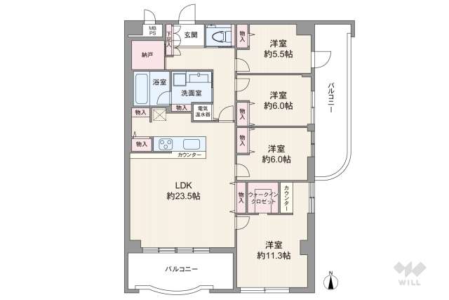 パシフィックニュー自由が丘:間取り図面