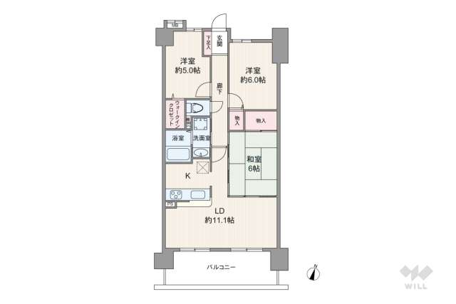 宝マンション大森第2:間取り図面