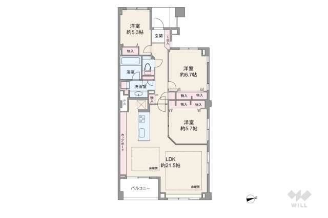 シティコート代々木:間取り図面