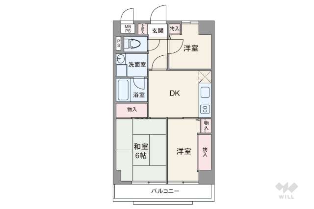 グリュックＴ玉川:間取り図面