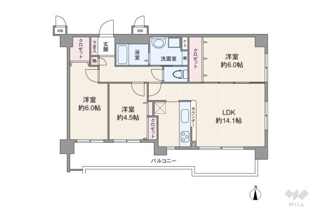コスモ宝塚ツインフォルム:間取り図面