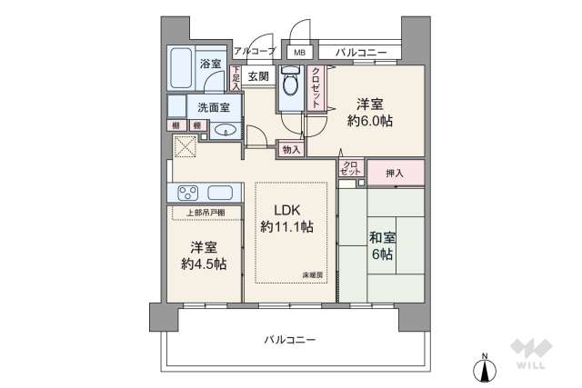 アービング尼崎東難波公園:間取り図面